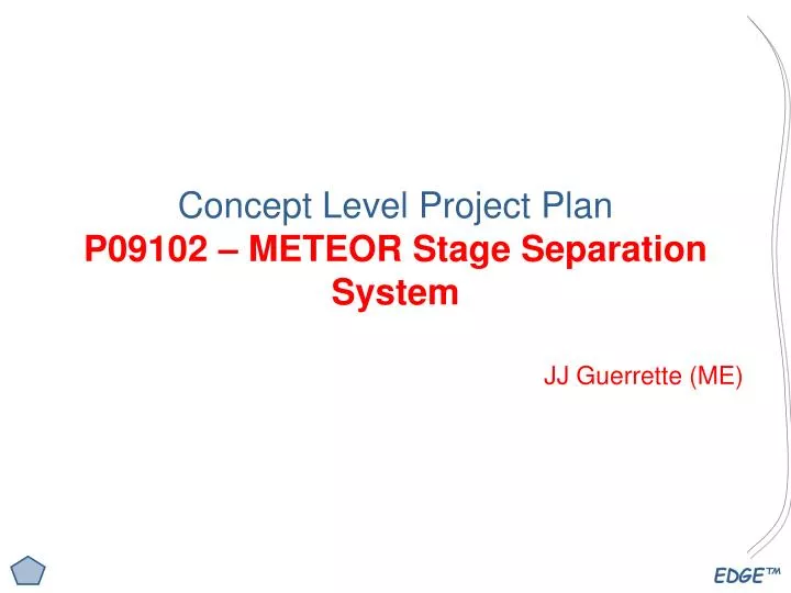 concept level project plan p09102 meteor stage separation system