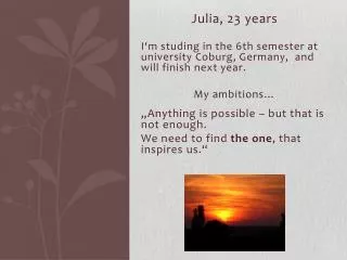 Julia, 23 years