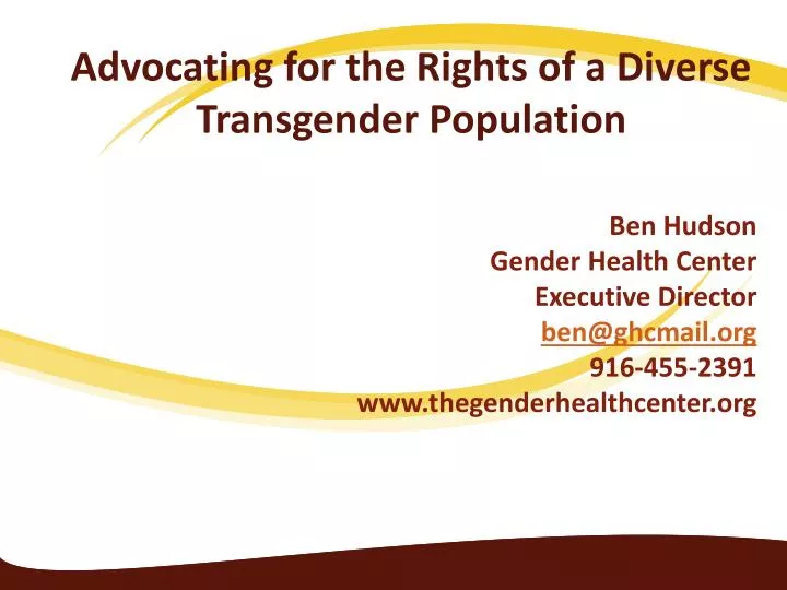 advocating for the rights of a diverse transgender population