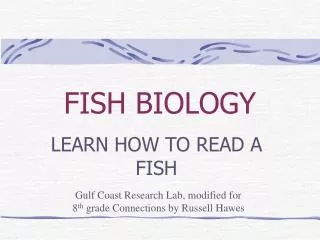 FISH BIOLOGY