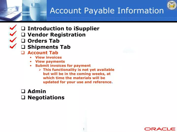 account payable information