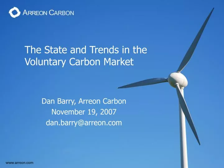 the state and trends in the voluntary carbon market