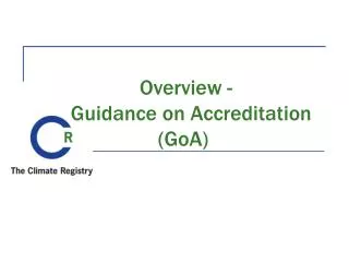 overview guidance on accreditation goa