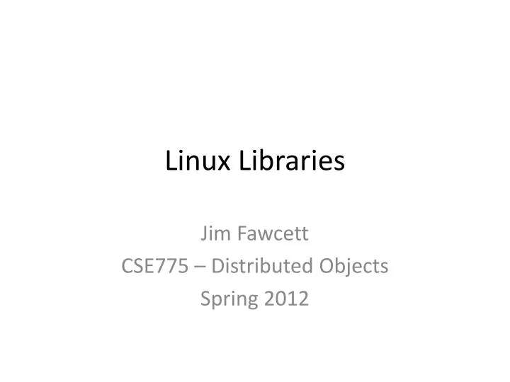 linux libraries