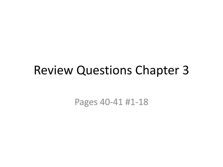 review questions chapter 3