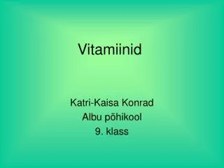vitamiinid