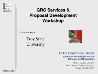 GRC Services &amp; Proposal Development Workshop