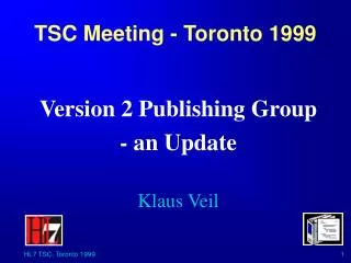 TSC Meeting - Toronto 1999