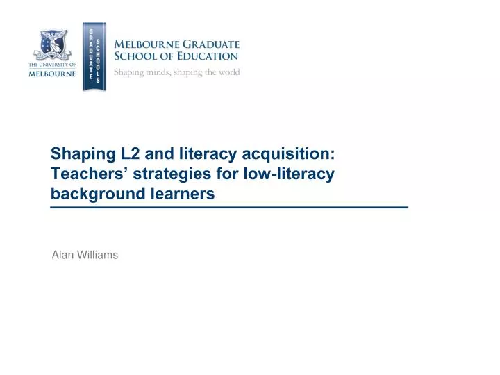 shaping l2 and literacy acquisition teachers strategies for low literacy background learners