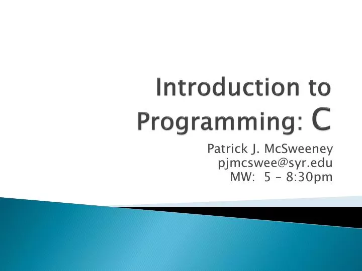 introduction to programming c