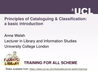 Principles of Cataloguing &amp; Classification: a basic introduction