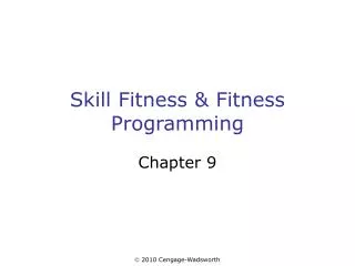 Skill Fitness &amp; Fitness Programming