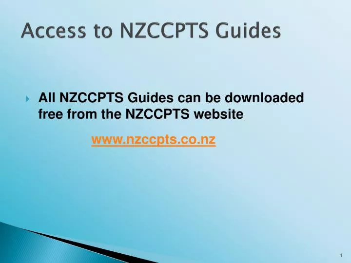 access to nzccpts guides
