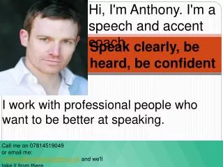 Accent reduction | Foreign accent London | Elocution lessons