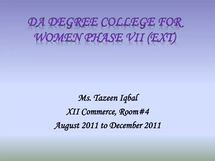 da degree college for women phase vii ext