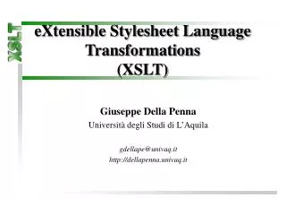 extensible stylesheet language transformations xslt