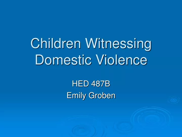 children witnessing domestic violence