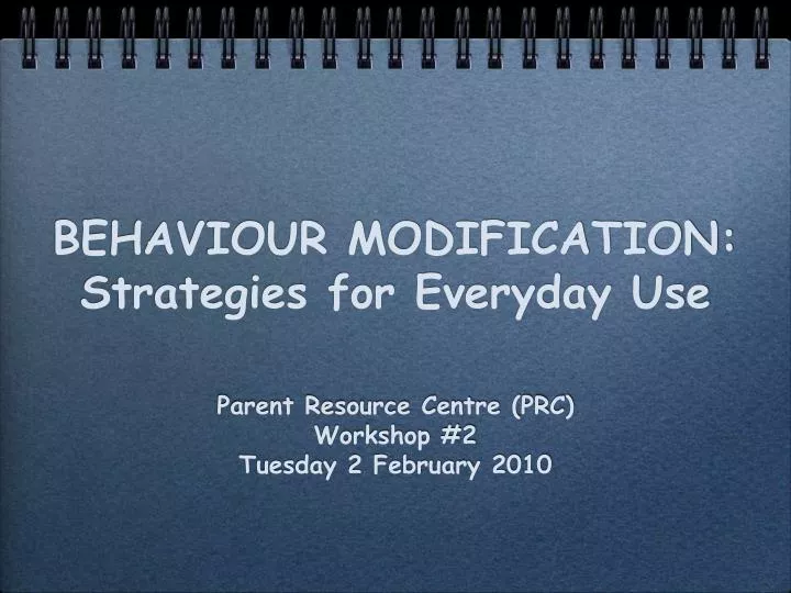 behaviour modification strategies for everyday use