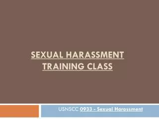 Sexual Harassment Training Class
