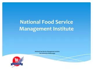 National Food Service Management Institute