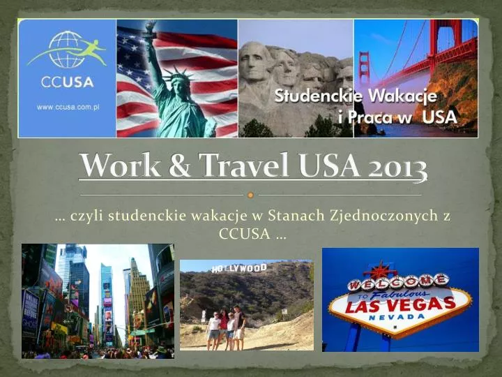 work travel usa 2013