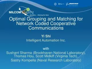 Optimal Grouping and Matching for Network Coded Cooperative Communications