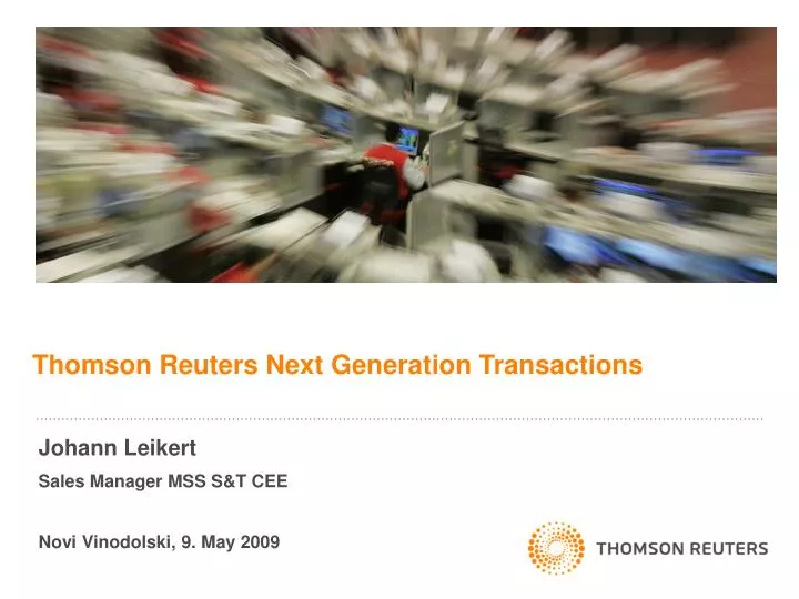 thomson reuters next generation transactions