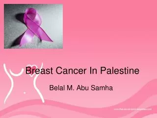 Breast Cancer In Palestine