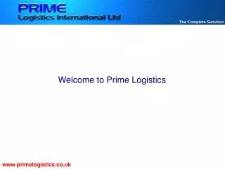 Welcome to Prime Logistics