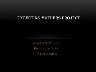 Expecting Mothers Project