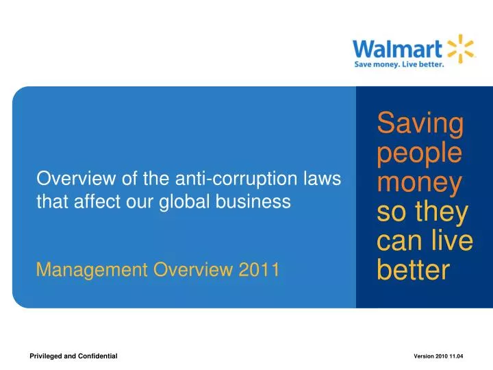 overview of the anti corruption laws that affect our global business