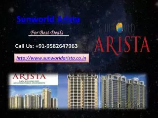 Sunworld Arista- Sunworld Arista Noida