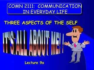 COMN 2111: COMMUNICATION IN EVERYDAY LIFE
