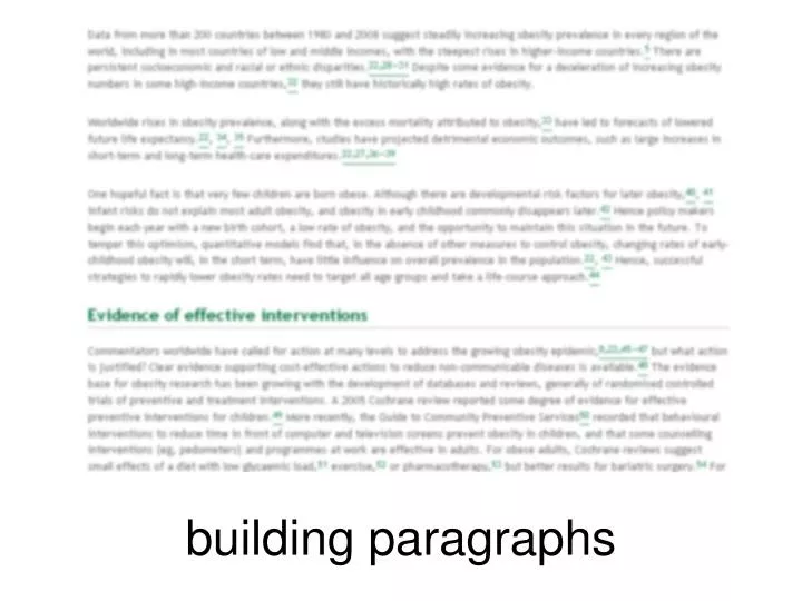 building paragraphs