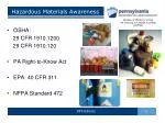Hazardous Materials Awareness - slide 1