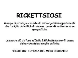 rickettsiosi