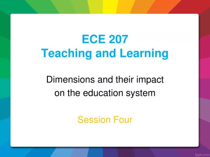 ece 207 teaching and learning