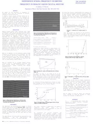 DEPENDENCE OF ROLL FREQUENCY ON DRIVING FREQUENCY IN NEMATIC LIQUID CRYSTAL MIXTURE