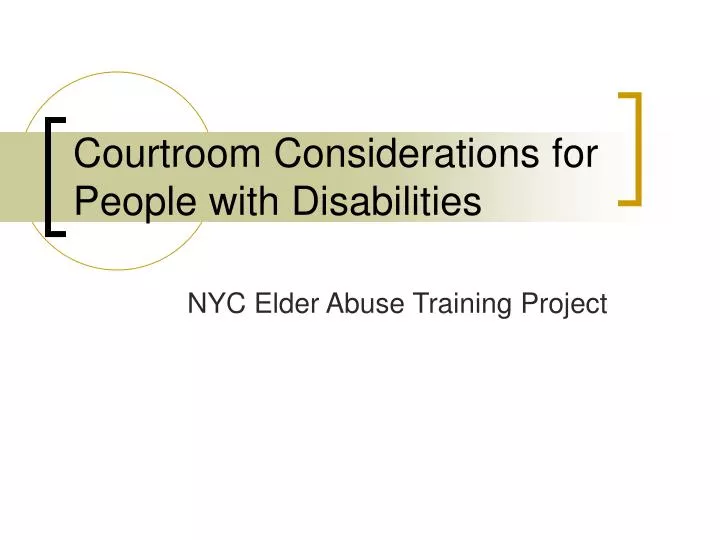 courtroom considerations for people with disabilities