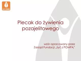 plecak do ywienia pozajelitowego