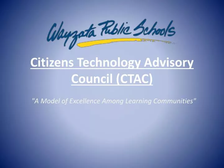 citizens technology advisory council ctac