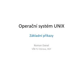 Operační systém UNIX