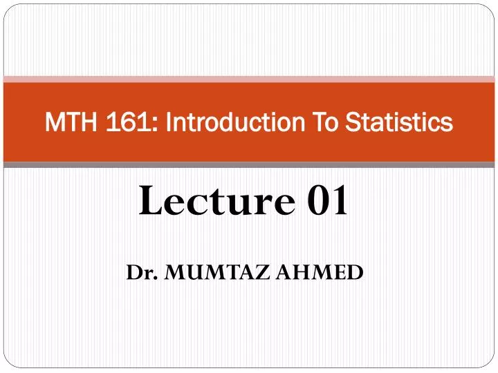 mth 161 introduction to statistics