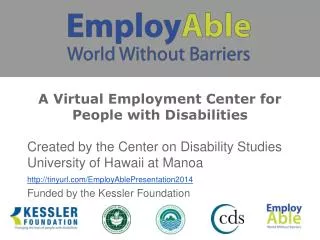 A Virtual Employment Center for People with Disabilities