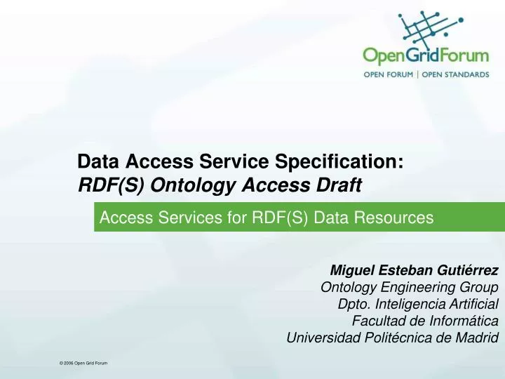 data access service specification rdf s ontology access draft