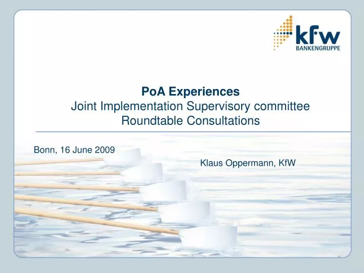 poa experiences joint implementation supervisory committee roundtable consultations