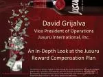 David Grijalva Vice President of Operations Jusuru International, Inc.