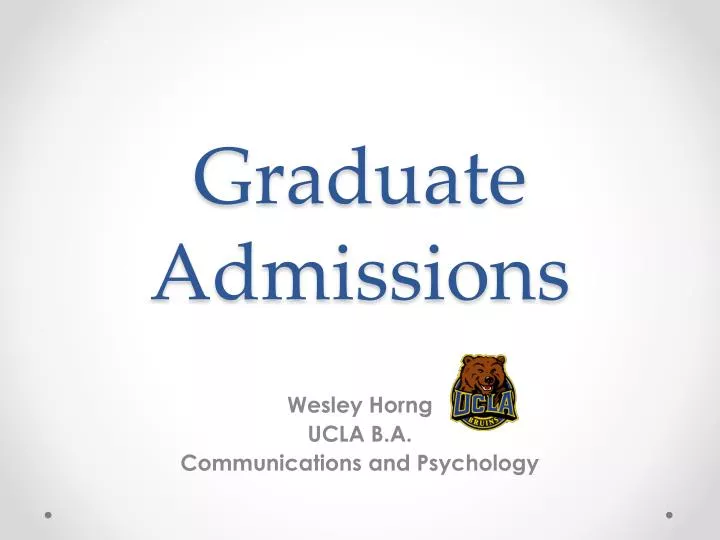 graduate admissions