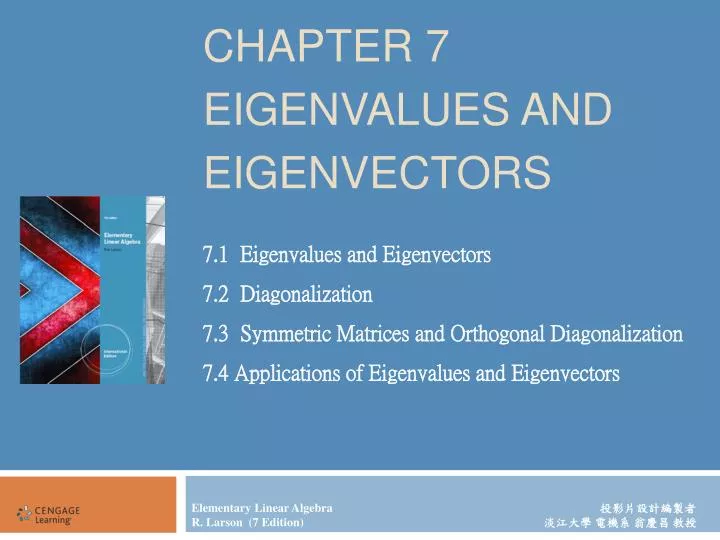 chapter 7 eigenvalues and eigenvectors