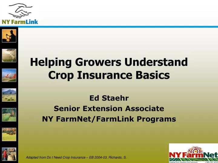 helping growers understand crop insurance basics